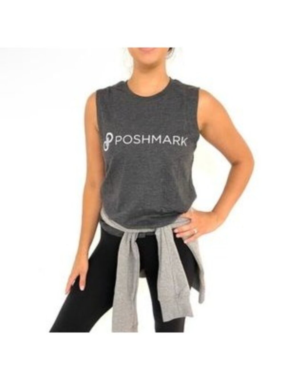 Poshmark Heather Gray Sleeveless Tank Top Bella+Canvas Size L